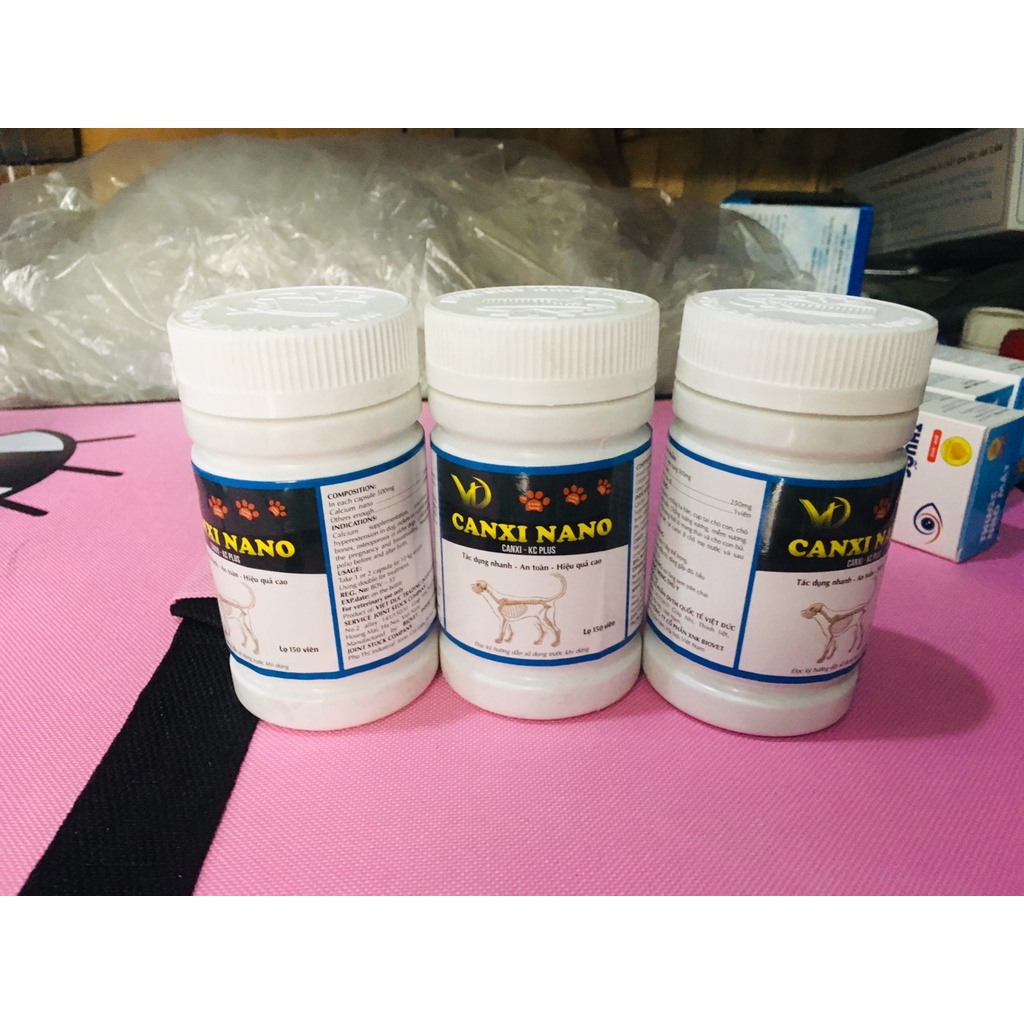 Canxi nano chó mèo cho chó bầu bổ sung canxi, chống hạ bàn, cụp tai chó,phòng bại liệt tốt cho thời kì mang thai