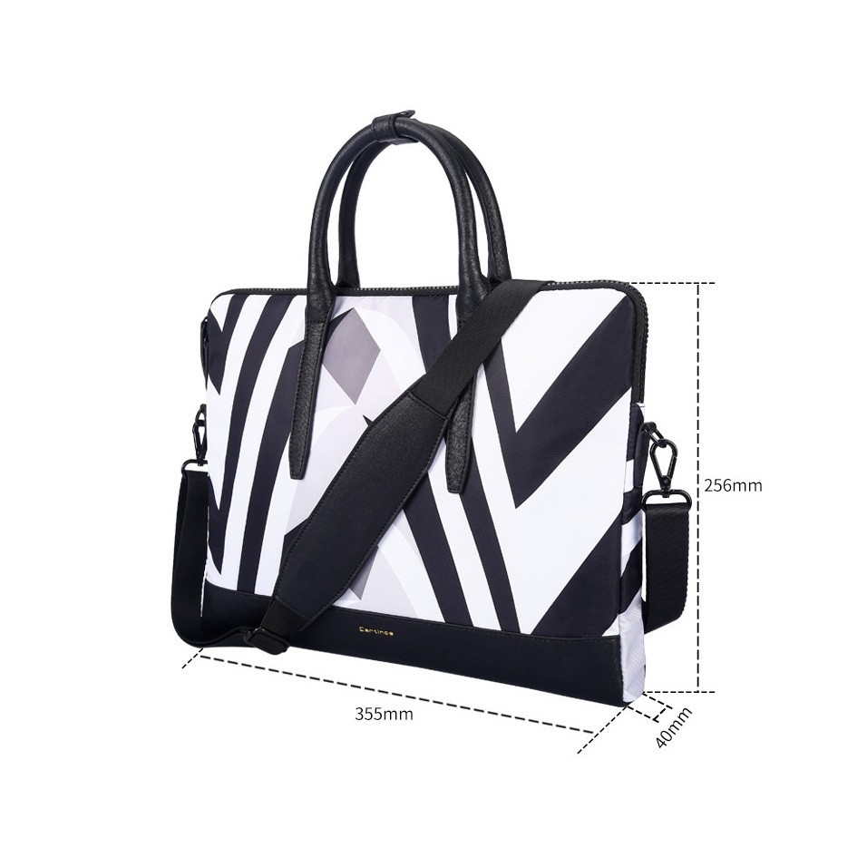 [BH 12 tháng - 1 đổi 1] Túi xách chống sốc Cartinoe Zebra cho Macbook/Laptop - 13/14 inch (Họa tiết kẻ đen trắng)