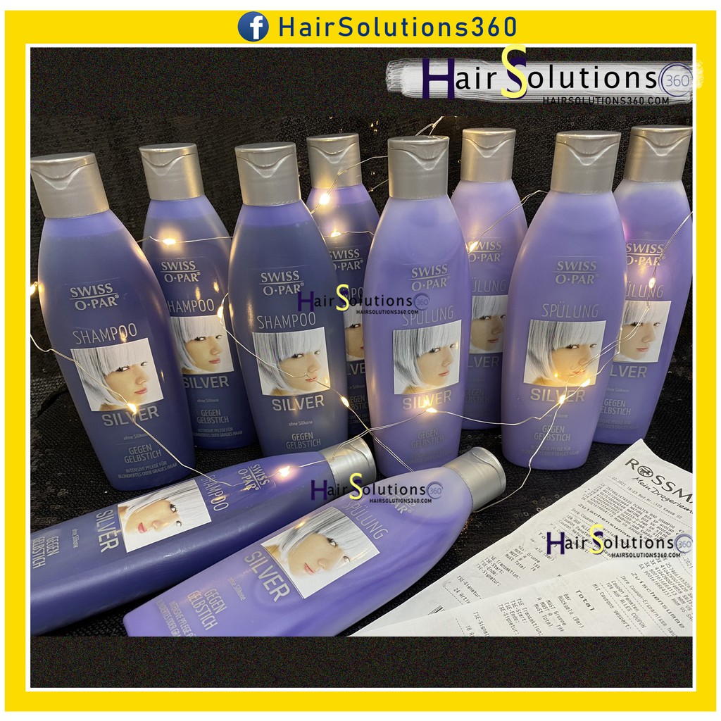 Dầu gội tím và dầu xả tím khử vàng tạo ánh bạc cho tóc Swiss o par Đức - Hairsolutions360