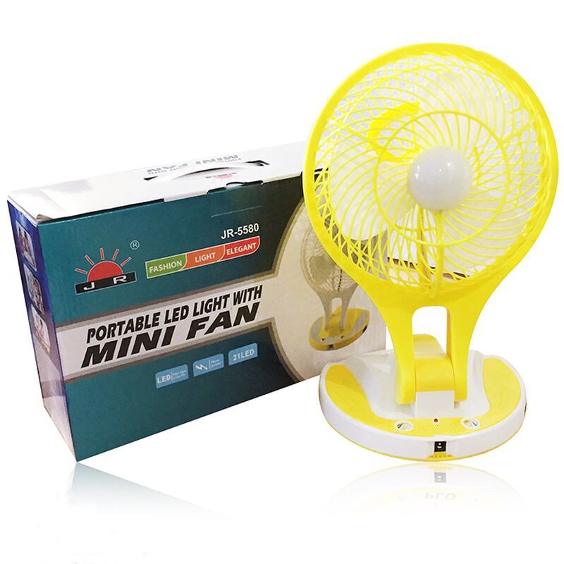 Quạt sạc tích điện dự phòng đa năng 2 trong 1 - Quạt và Đèn Led JR-5580 / JK-5580