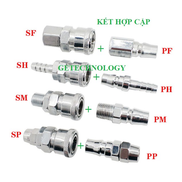 ĐẦU NỐI NHANH PP-SP; PH-SH;PM-SM; PF-SF bán theo cặp