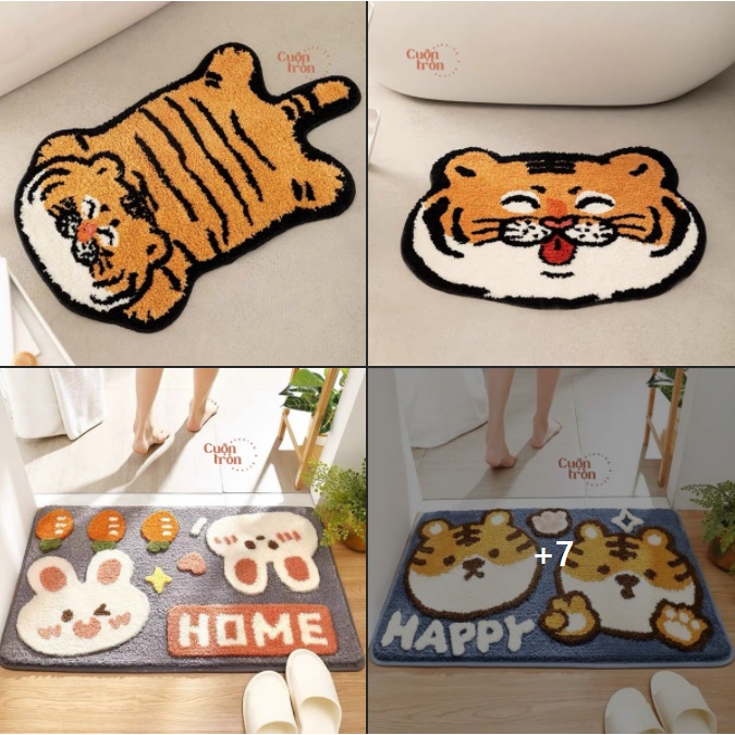 Thảm Chùi Chân Hình Con Vật Dễ Thương