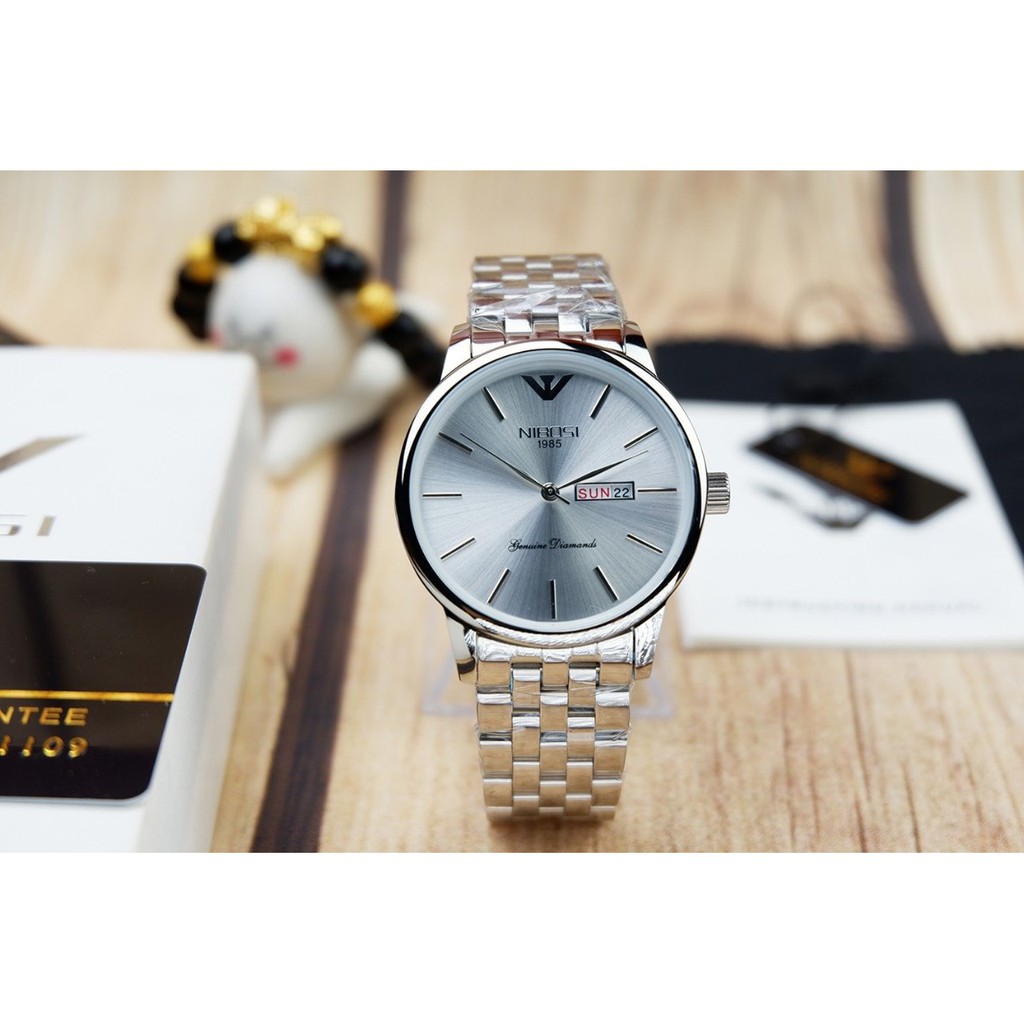 [ Freeship_ Video + Hình thật ] ĐỒNG HỒ NAM NIBOSI 1985 DÂY THÉP CHÍNH HÃNG | BigBuy360 - bigbuy360.vn
