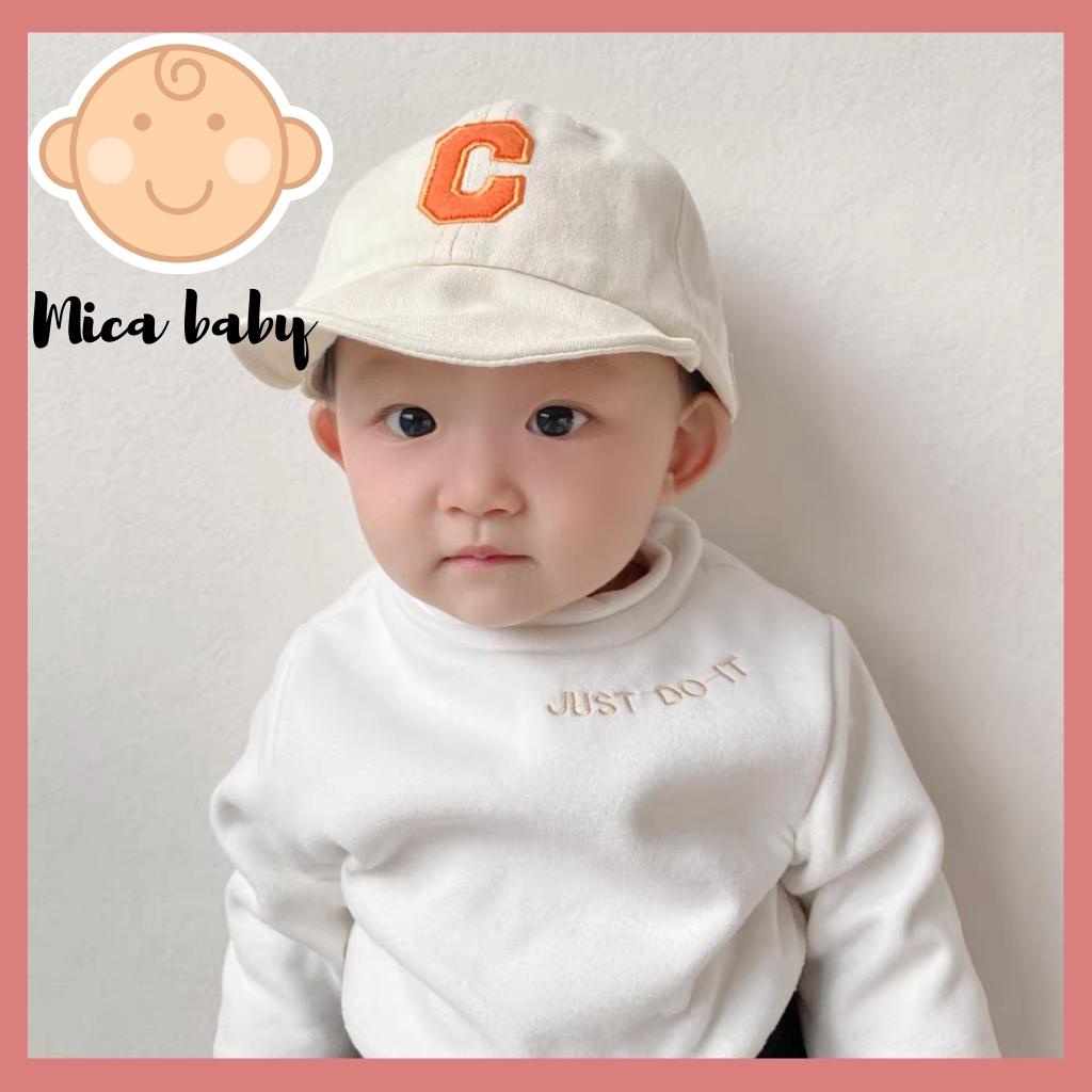 Mũ lưỡi trai mềm họa tiết chữ C  đáng yêu cho bé Mica Baby MH21