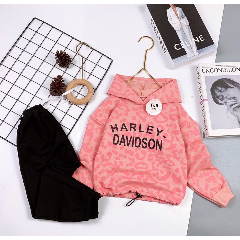 Bộ thun dài tay bé gái