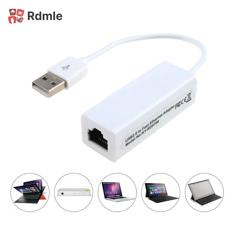 Bộ Chuyển Đổi Mạng Lan Rdmle Usb 2.0 Sang Rj45 Ethernet Lan 10 / 100mbps Cho Win 7 / 8 / 10