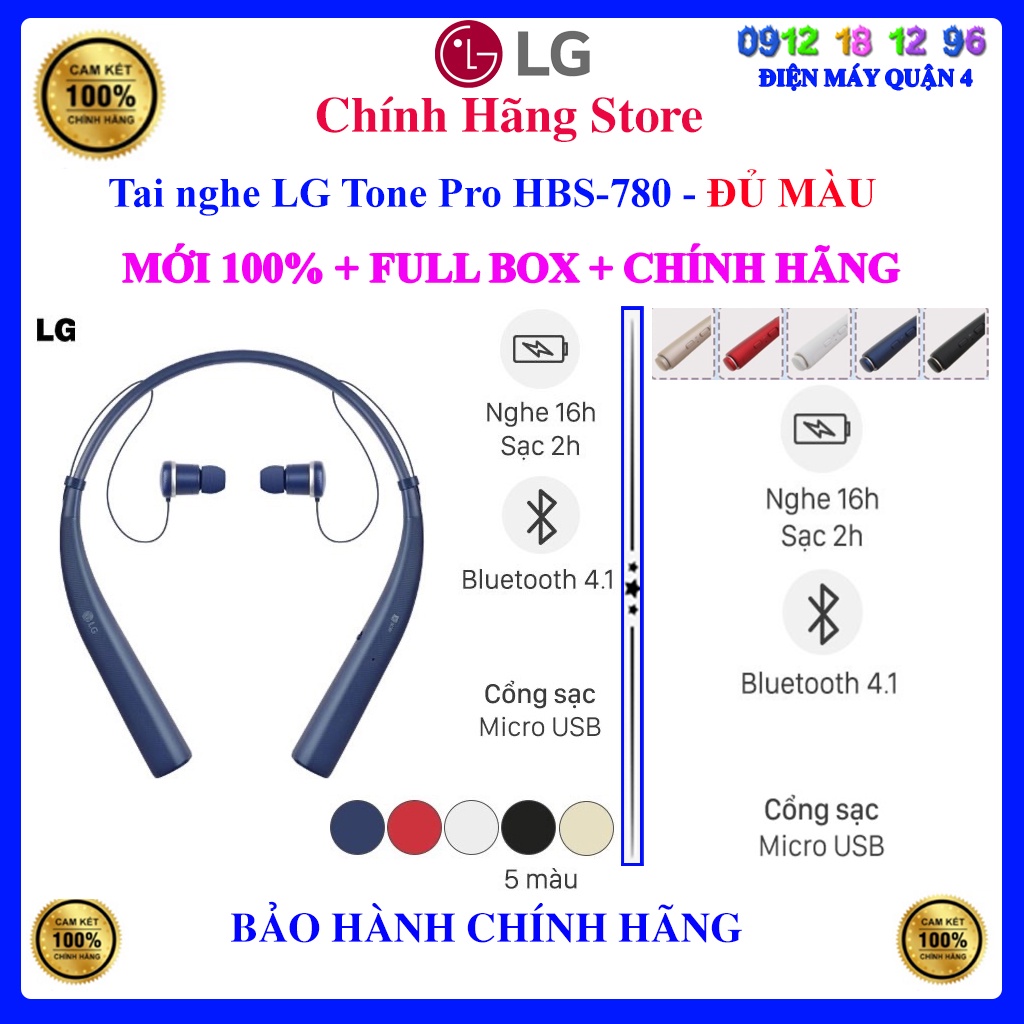Tai nghe Bluetooth Thể Thao LG Tone Pro HBS-780, Mới 100% - Chính hãng