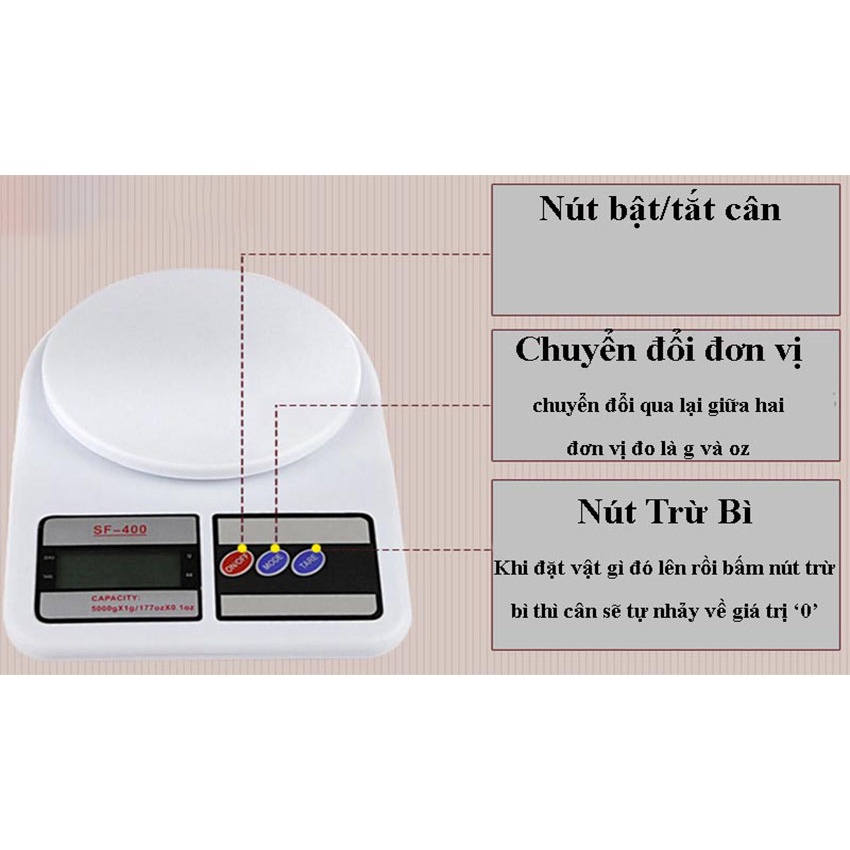 CÂN ĐIỆN TỬ, CÂN TIỂU LY ELECTRONIC SF400