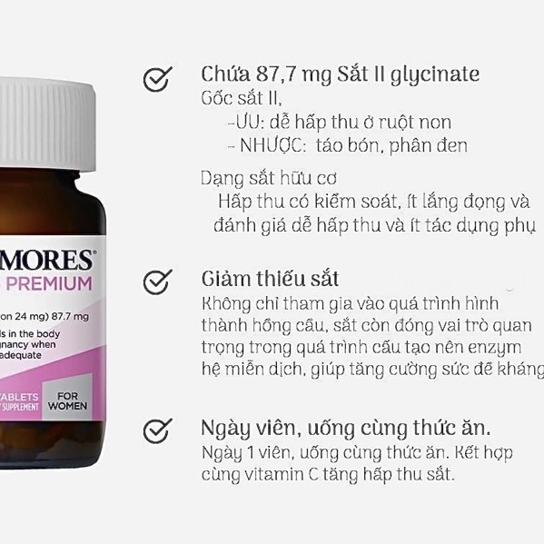 [Tem Chemist] Blackmores Pregnancy Iron bổ sung sắt cho phụ nữ khi mang thai và sau khi sinh