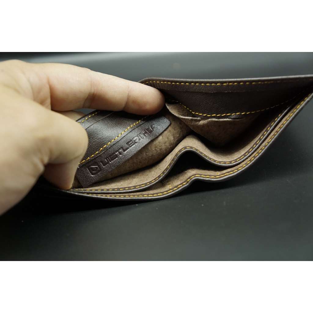 Ví da nam - Bóp da nam Classic cao cấp Vietleather dáng đứng