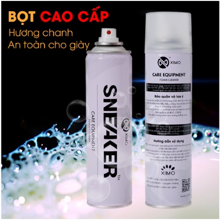 Lọ Xịt Tạo Bọt Vệ Sinh, Làm Sạch Giày Sneaker Tẩy Trắng Giày Thể Thao 300ml