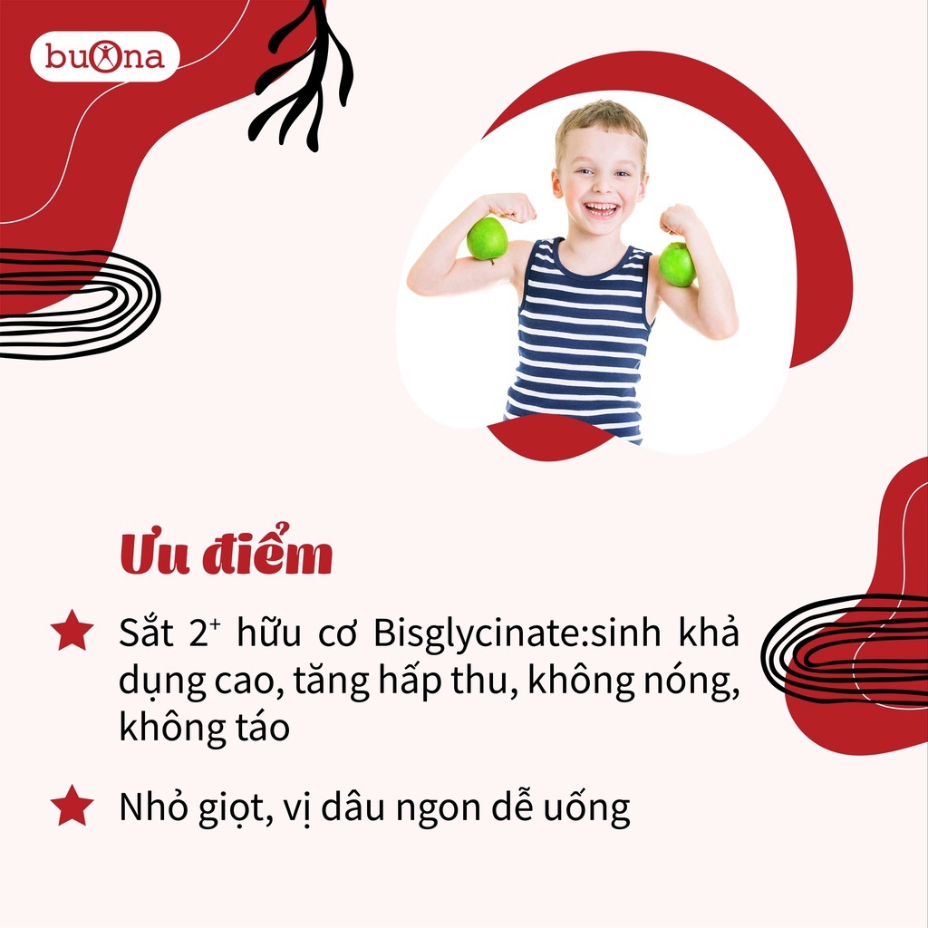 Combo Vi Chất Thiết Yếu Sắt - DHA - D3 Gồm Sắt II Hữu Cơ Buona Ferrodue và Buona D3Forte - Giúp Con Phát Triển Toàn Diện