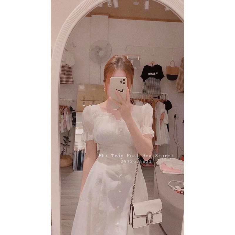 váy trắng tiểu thư ( ảnh shop chụp thật) | BigBuy360 - bigbuy360.vn