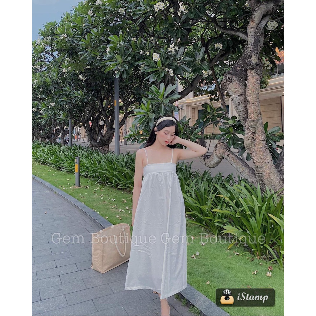 ĐẦM MAXXI ÔM NGỰC DÀI CHẤT LIỆU DÀY DẶN HAI DÂY NUDE TD