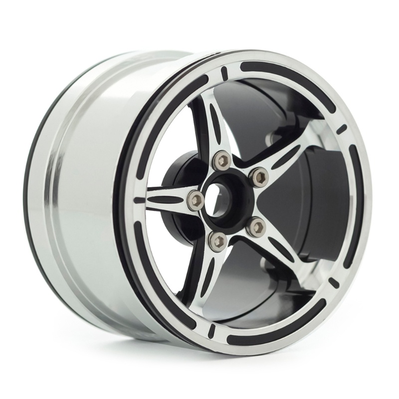 Set 2 Bánh Xe Kim Loại Màu Đen Cho Xe Điều Khiển Từ Xa Axial SCX10 | BigBuy360 - bigbuy360.vn