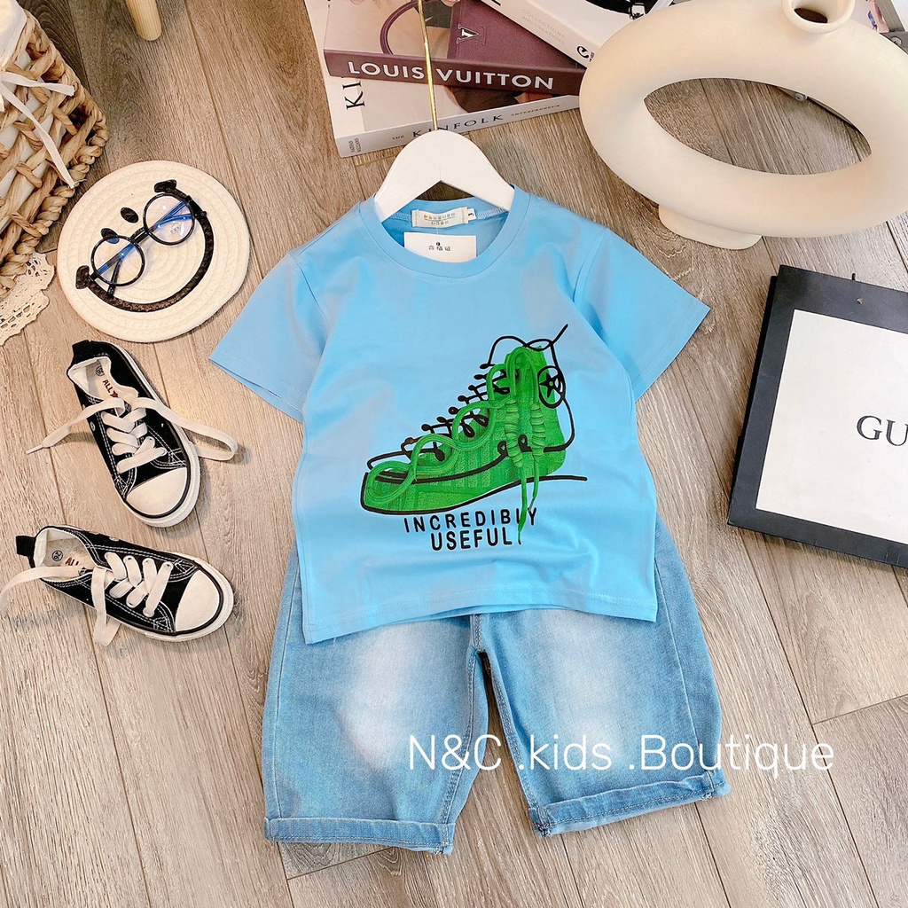 Sét bộ áo giày kèm quần jean cho bé