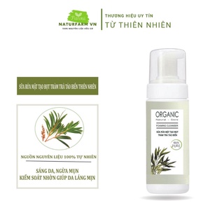 [ 100ML ] Sữa rửa mặt tạo bọt tràm trà tảo biển hữu cơ 100% thiên nhiên - an toàn cho mẹ bầu sau sinh