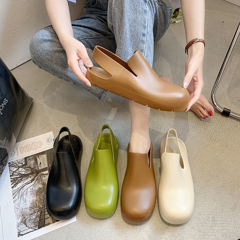 IELGY Sandal cao su đi mưa chống trượt phong cách Hàn Quốc thời trang mùa hè