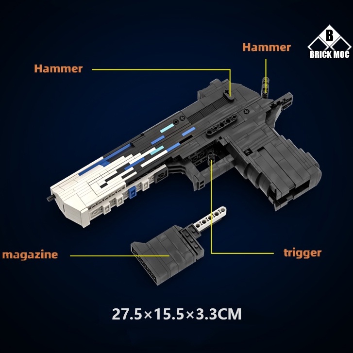 Đồ Chơi Lắp Ráp Xếp Hình PUBG Mô Hình Lục DESERT EAGLE Black Ice 1100+ PCS - Phiên Bản Nịt Của Kevin183