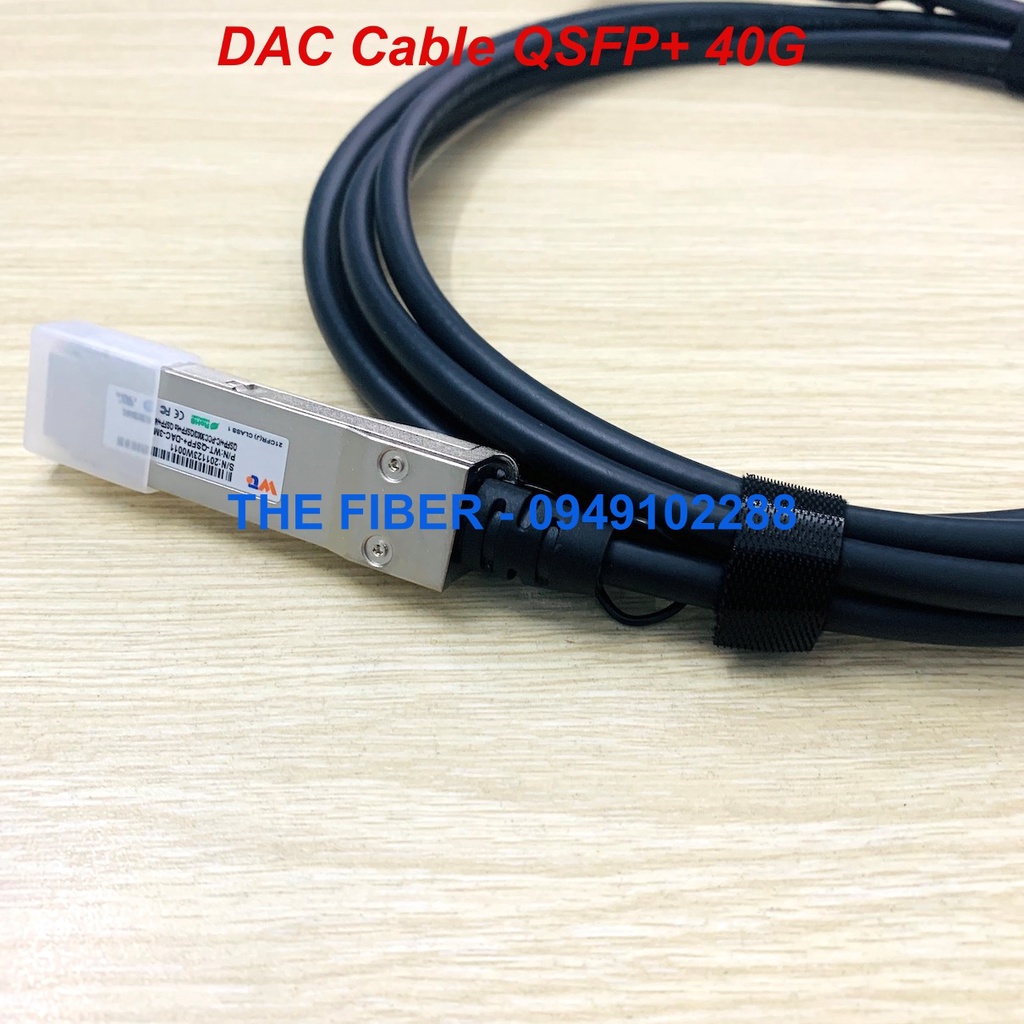 Dây quang DAC QSFP+-QSFP+ 40G đúc sẵn 02 đầu Module quang QSFP+ 40G - Dài 1M/3M/5M