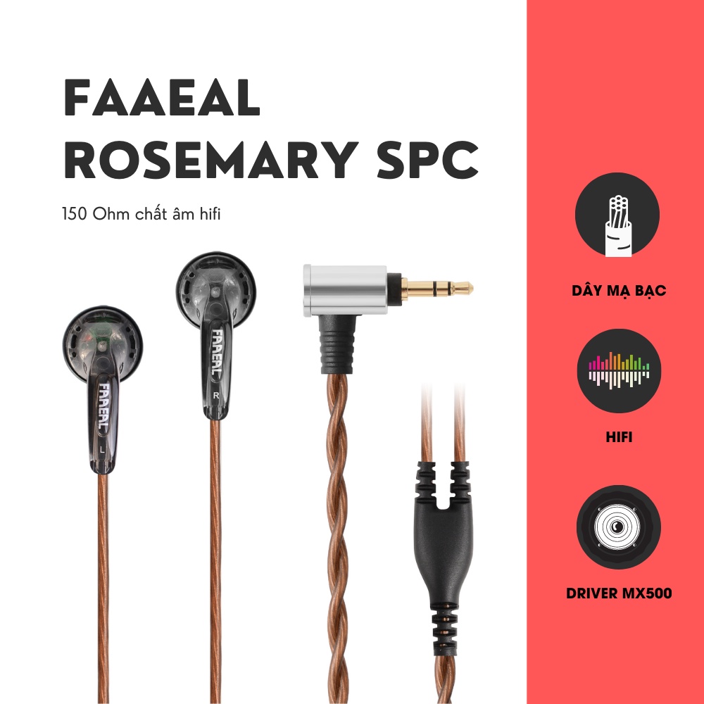 Tai nghe faaeal rosemary 150 Ohm,tai nghe earbud chất lượng cao