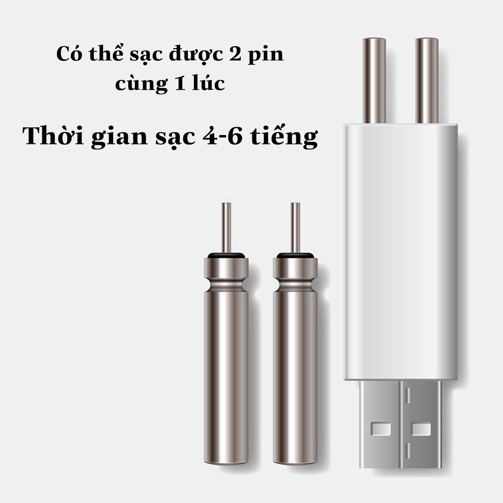 Sạc Pin Phao Câu Đài CR425 Cao Cấp , Loại USB Sạc Được 2 Pin Cùng Lúc Đã Có Sẵn 2 Pin