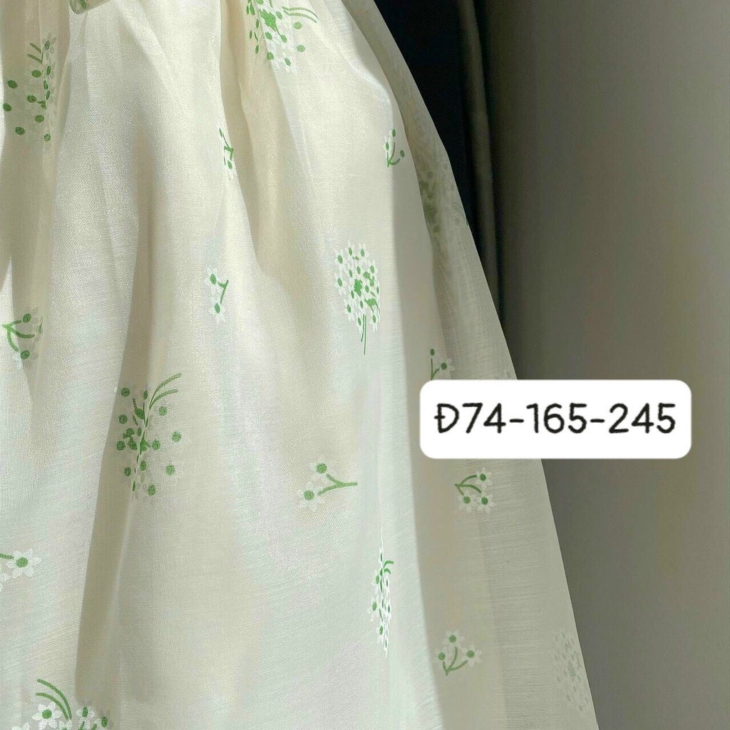 Đầm hoa tay phồng cut out nơ lưng bo eo Đ74 - phong cách trẻ trung, đáng yêu