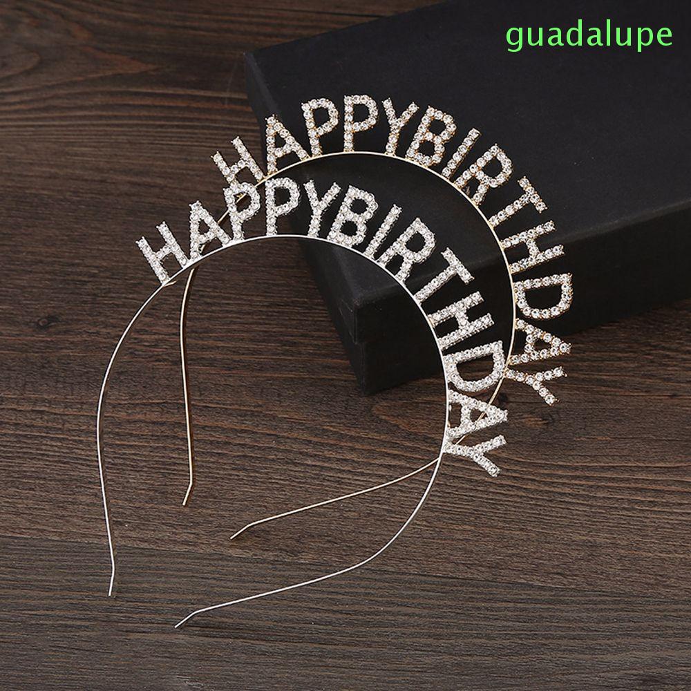 Băng đô cài tóc hình nón in chữ Happy Birthday nhiều màu phong cách Hàn Quốc sang trọng cho nữ