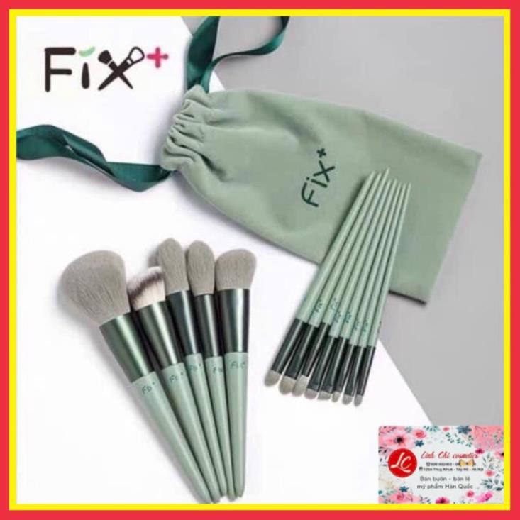 Bộ Cọ Trang Điểm 13 Cây Kèm Túi Vải Tiện Lợi FIX+