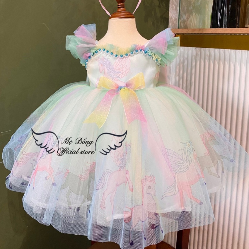 Đầm Công Chúa Bé Gái Đầm Tầng Công Chúa Váy Phồng Chân Váy Xòe Cho Bé Gái 1 Tuổi Mẹ BốngPrincess dress