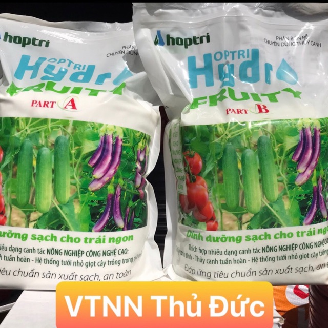 Dinh dưỡng thuỷ canh dùng cho dưa leo, cà chua, cà tím Hydro Fruity thùng 10kg.