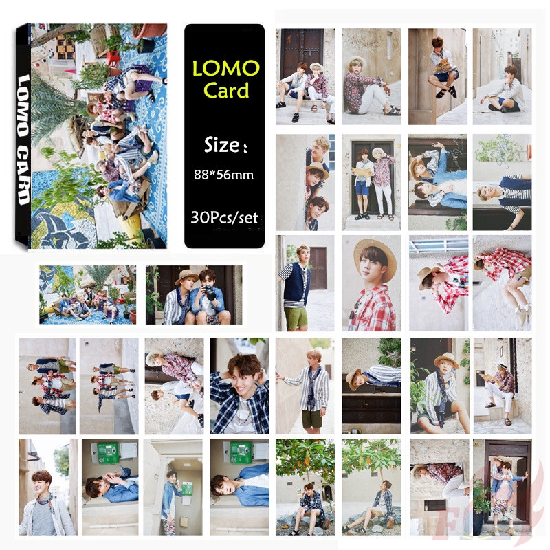 ❤ BTS Q-5：Summer Package In Dubai Lomo Cards ❤ 30Pcs/set KPOP BTS Bangtan Boys HD Photo Print Photocard For Fans Gifts