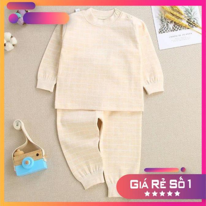 Quần áo trẻ em ⚡️ XẢ KHO ⚡️ Bộ cotton thu đông dài tay siêu mềm mịn co giãn bốn chiều cho bé 5 - 15 kg