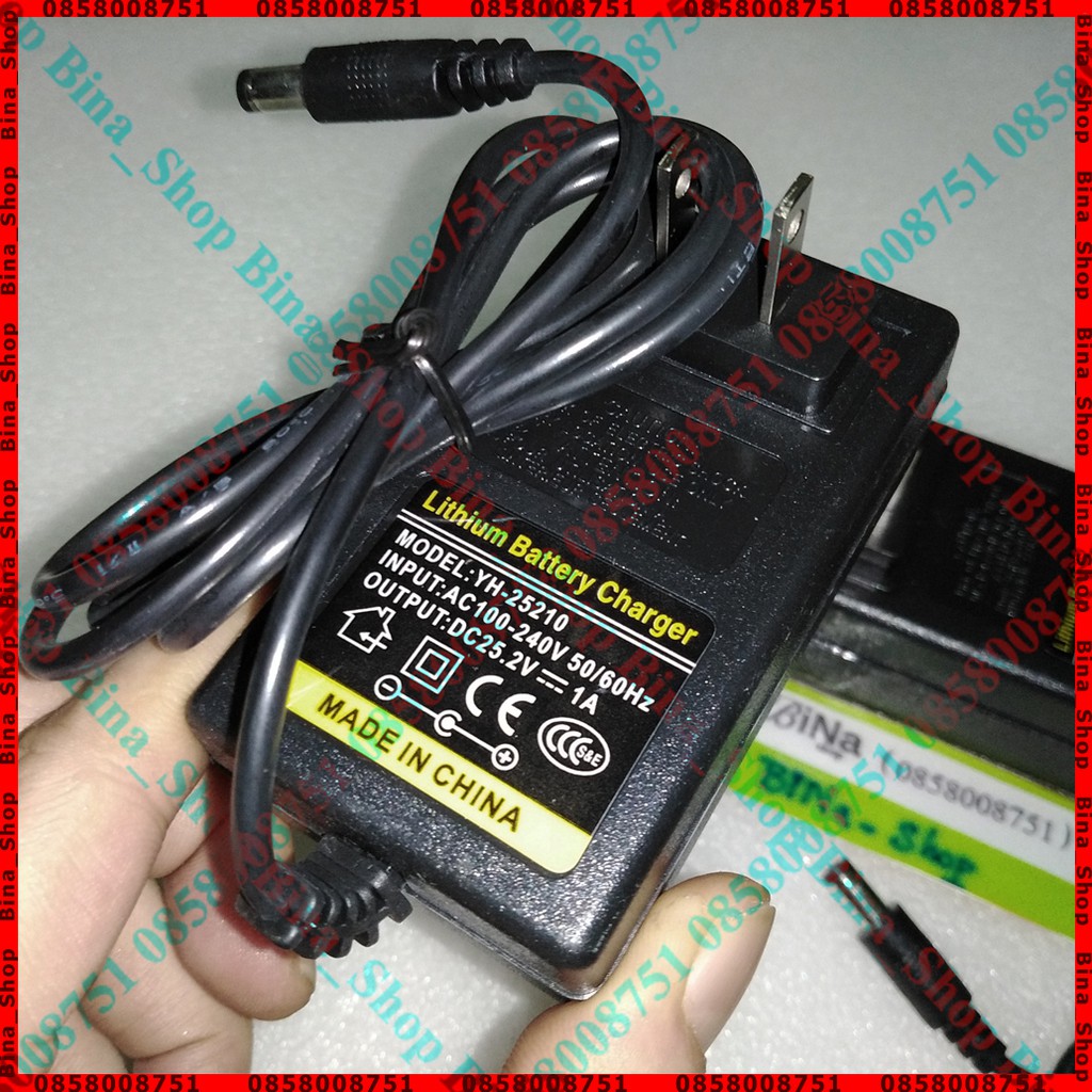 Sạc pin 6S 25.2V 1A có đèn báo sạc pin lithium 18650