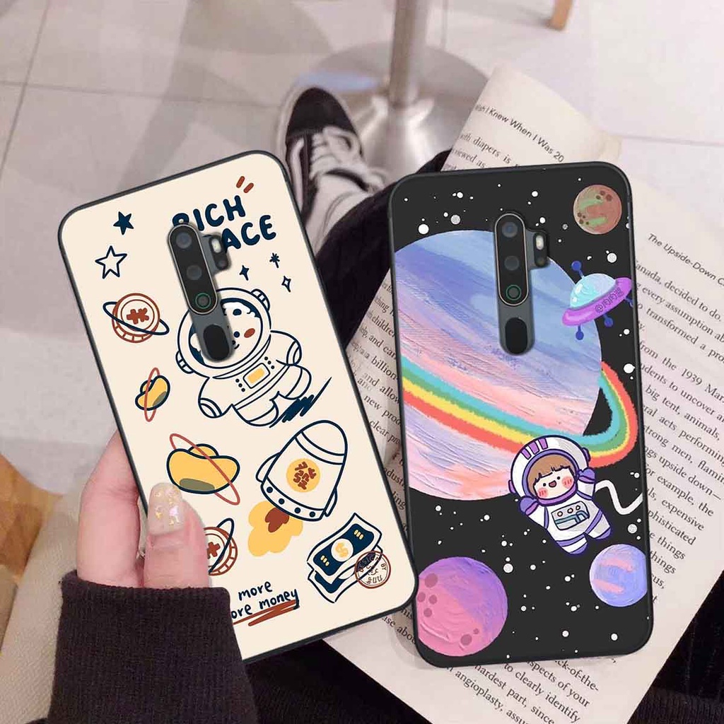Ốp Oppo A5 2020 / A9 2020 in hình vũ trụ, phi hành gia bầu trời cute dễ thương