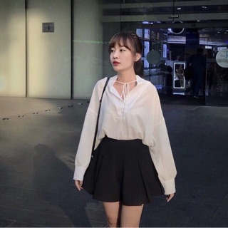 EIRA SET, SET ÁO SƠ MI CỔ V MIX QUẦN VÁY (sz s, m)