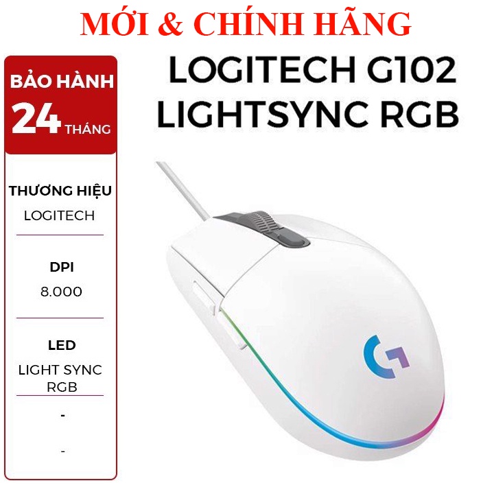 Chuột game Logitech G103 2020, G102 gen 2 Lightsync