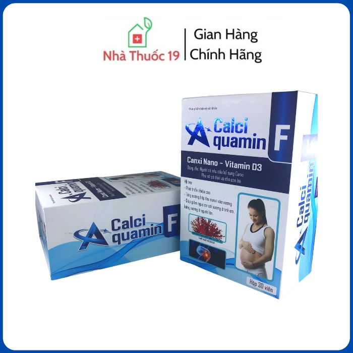 CALCI AQUAMIN F [HỘP 30V] Hỗ Trợ Phát Triển Chiều Cao, Tăng Cường Hấp Thu Canxi, Giúp Giảm Nguy Cơ Còi Xương Loãng Xương