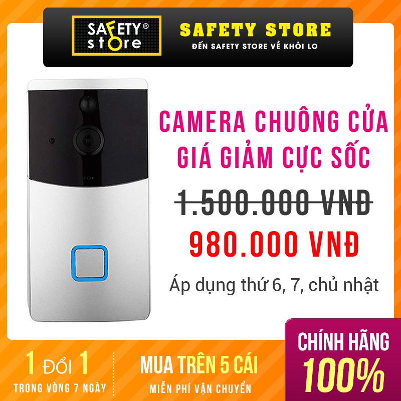 Camera chuông cửa không dây wifi VDB06N10 (Tặng kèm Pin + Chuông )