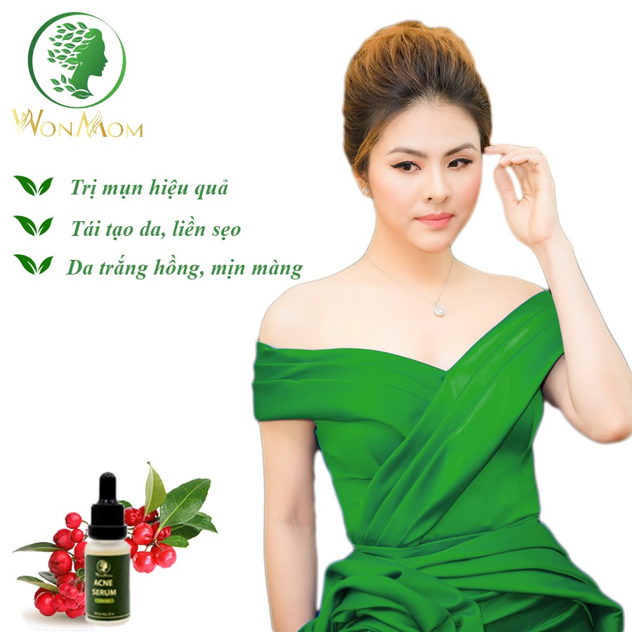 [ Giảm 35K - Đơn 339K ] Acne Serum Ngăn Ngừa Mụn - Dưỡng Da - Cấp Ẩm Cho Bầu Và Sau Sinh WonMom - 20ml