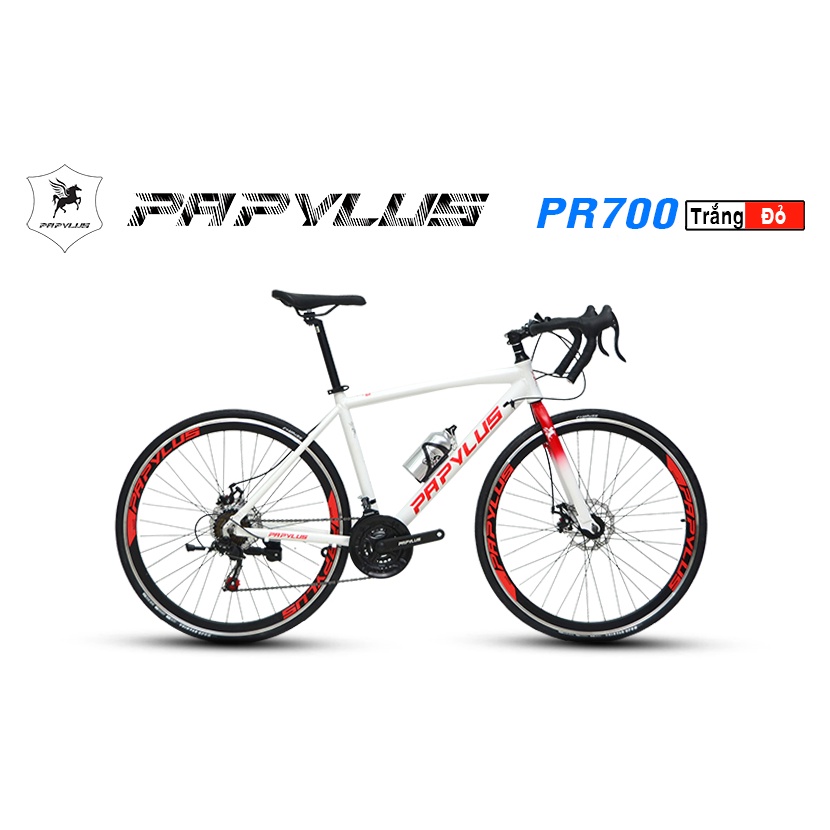 Xe Đạp Đua 700c Khung Nhôm Papylus PR700 khung sườn nhôm Kích cỡ M  - LHệ Gian Hàng để nhận KM Ạ