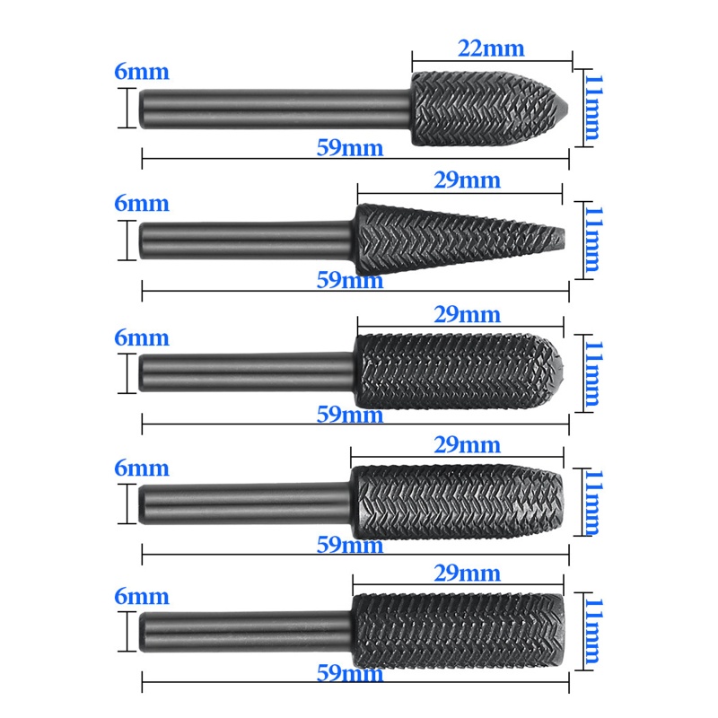 Bộ 5 Mũi Khoan Điện Xoay Được Dùng Cho Chế Biến Gỗ DIY