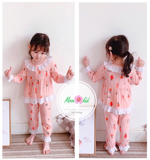 [Mã FASHIONT4FA giảm 10K đơn 50K] Bộ Pijama Cho Bé Điệu Đà Chất Đũi Tơ Đẹp