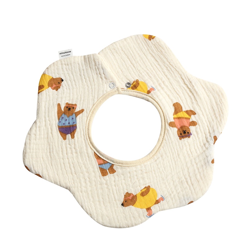 Khăn Lau Nước Bọt Vải Cotton Mềm Mại Cho Bé