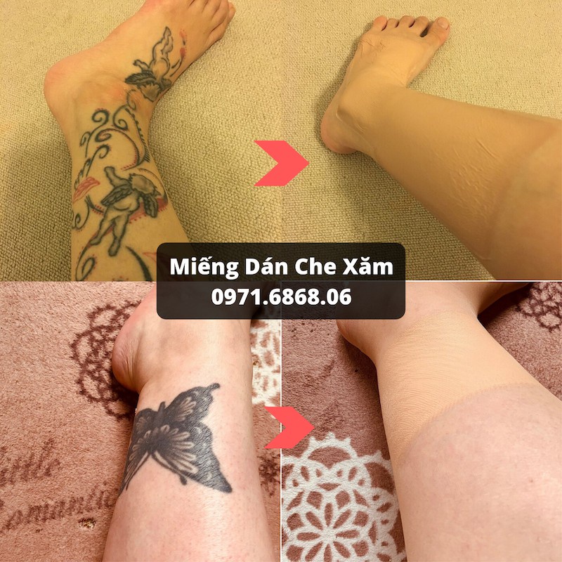 Miếng dán che hình xăm che sẹo xóa xăm Nhật Bản Sakura che khuyết điểm nhiều màu da, chống nước bám dính 3-5 ngày