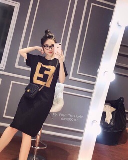 Váy suông túi eo form rộng dáng dài chất đẹp
