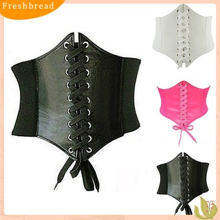 Đai nịt bụng bằng da giả thắt dây phong cách cổ điển quyến rũ