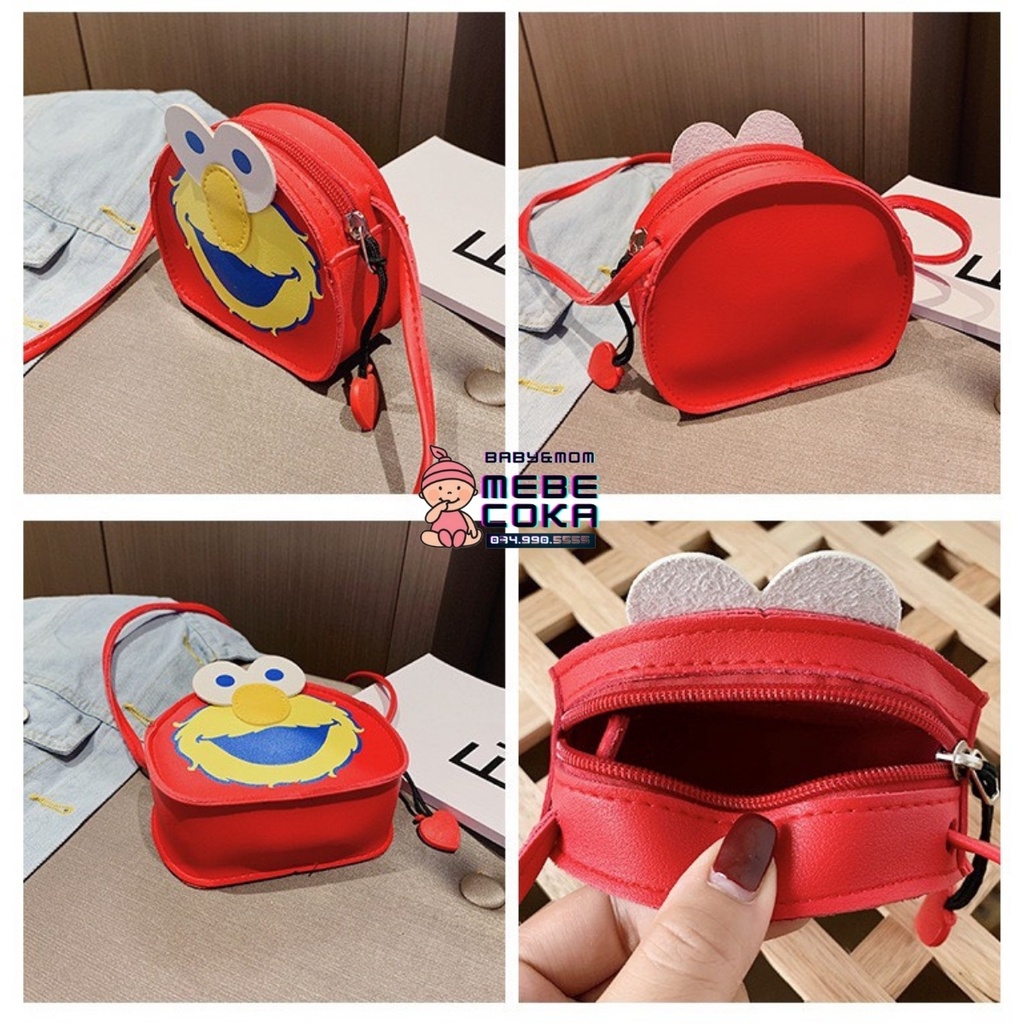 Túi đeo chéo mặt hề, túi mini dễ thương phong cách Hàn Quốc cho bé gái