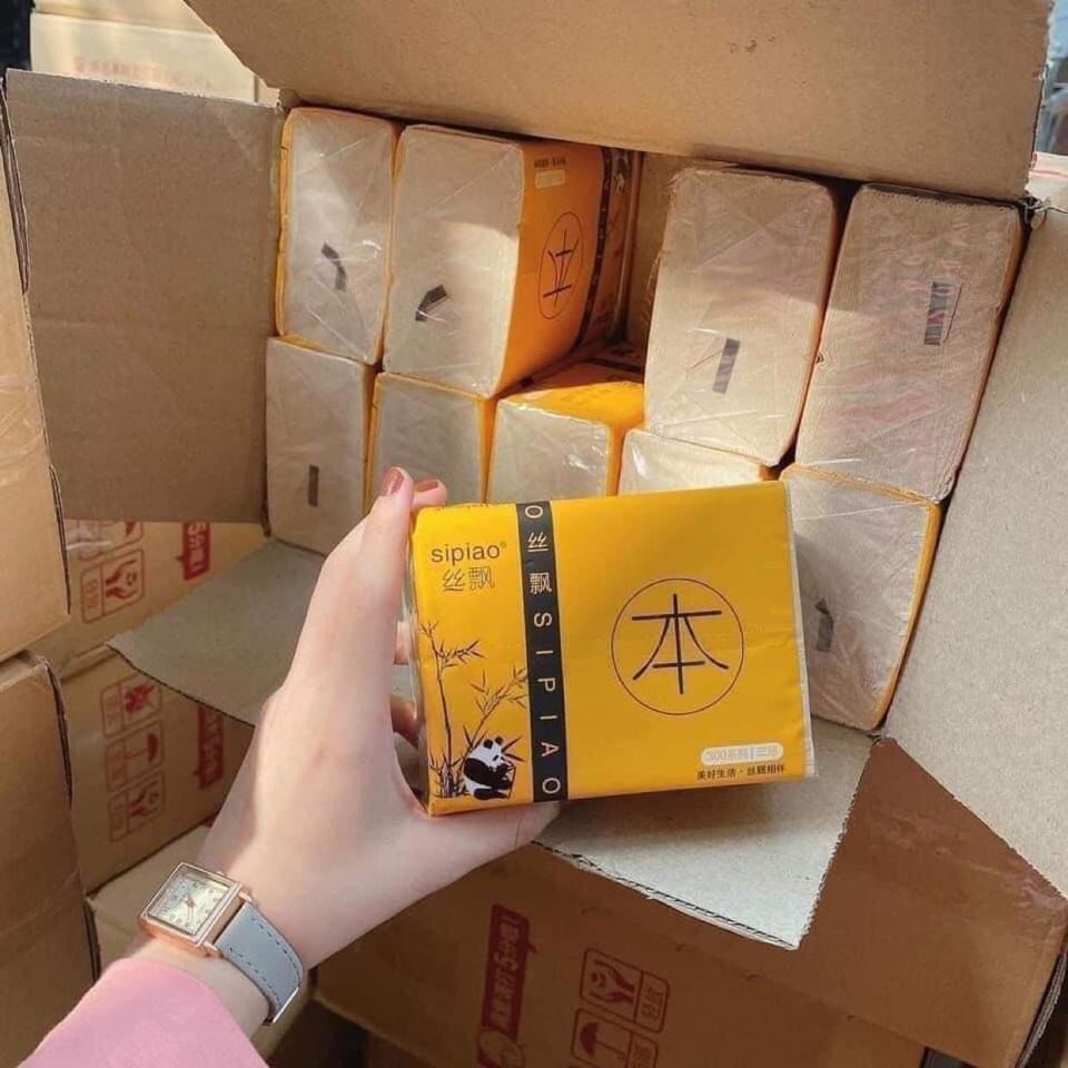 Thùng Giấy Ăn Gấu Trúc Sipao 30 Gói