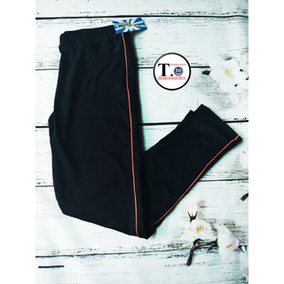 Quần thun nữ - legging (Ôm body,Quần màu đen - viền sọc đỏ, vàng chanh,hồng)